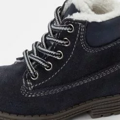 Friboo LEATHER BOOTIES - Schnürstiefelette - Dark Blue, Kinder -Friboo Verkäufe 2d0170b10c3a4f48aa321fc76b8428ad