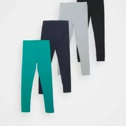 Friboo 4 PACK - Leggings - Hosen - Turquoise/black/light Grey, Kinder