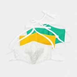Friboo 3 PACK - Stoffmaske - White/green/yellow, Unisex