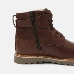 Friboo LEATHER - Schnürstiefelette - Dark Brown, Kinder -Friboo Verkäufe 3e9eab98b0d744a086041c46edf283c1