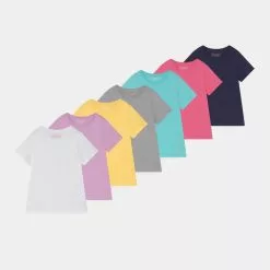 Friboo GIRL TEE 7 PACK - T-Shirt Basic - Multi-coloured, Kinder