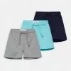 Friboo SOLID SPORT 3 PACK - Shorts - Grey / Dark Blue /turquoise, Kinder