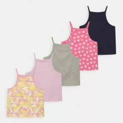 Friboo STRAPPY VEST 5 PACK - Top - Multi-coloured/ Pink/ Yellow, Kinder