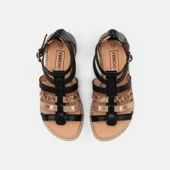 Friboo LEATHER - Riemensandalette - Black, Kinder -Friboo Verkäufe b81f342ff57545de9d1fbbf502a57b0f