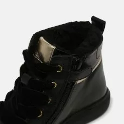 Friboo LEATHER - Schnürstiefelette - Black, Kinder -Friboo Verkäufe c25e40c03ffd4857990210ebc5af22b9