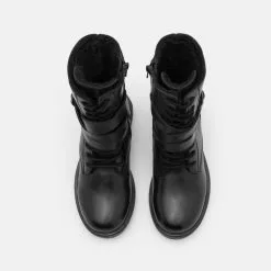 Friboo LEATHER - Schnürstiefel - Black, Kinder -Friboo Verkäufe c620674e6e1a446e8a33de9620dbc09a