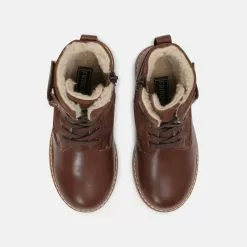 Friboo LEATHER - Schnürstiefelette - Dark Brown, Kinder -Friboo Verkäufe eda6fb97919b46a2a709abffa87a5706