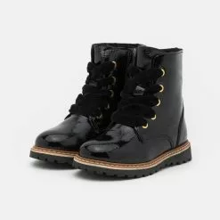 Friboo LEATHER - Schnürstiefelette - Black, Kinder -Friboo Verkäufe f7a8e206be534fb9b1790b2ff02d345c