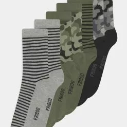 Friboo 7 PACK - Socken - Black/grey/khaki, Kinder